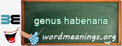 WordMeaning blackboard for genus habenaria